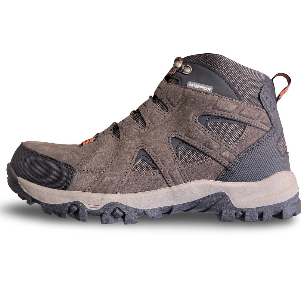 Eddie Bauer Harrison Mens Waterproof Hiking Boots Brown Leather Outdoor Sz 9.5M